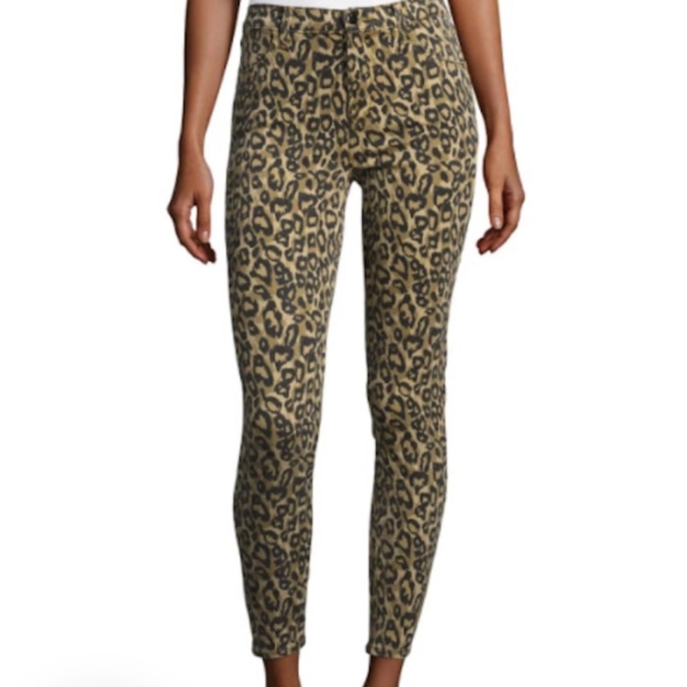 J BRAND Alana High-Rise Skinny Jeans, Gold Leopard